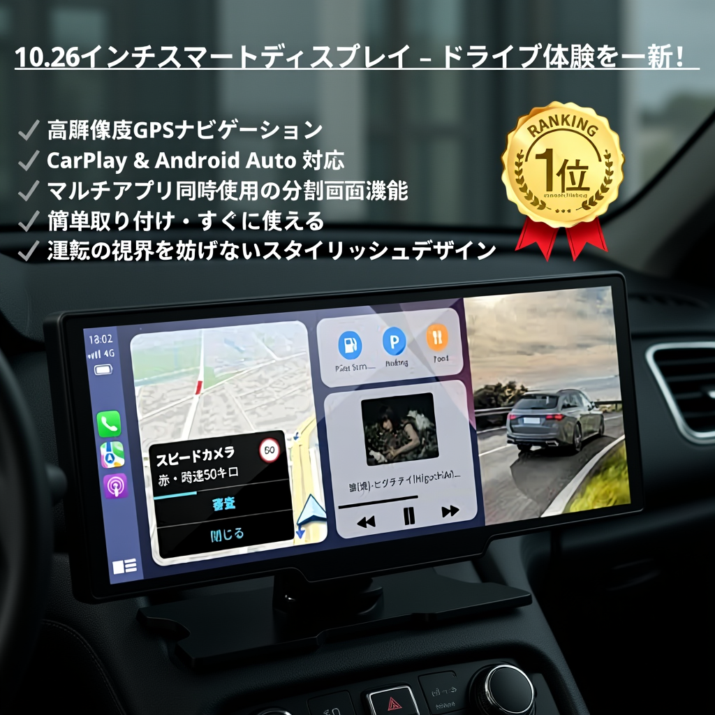 10.26インチ CarPlay / Android Auto モニター