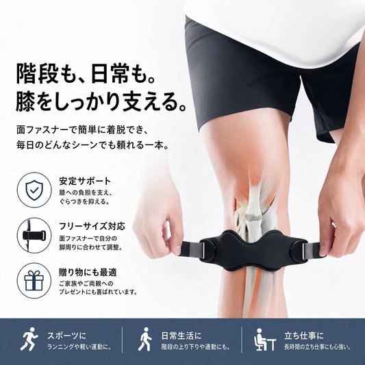 StrideSafe™ 階段も怖くない膝ベルト