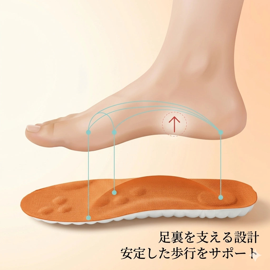 楽足インソール™｜足の疲れをやさしく軽減
