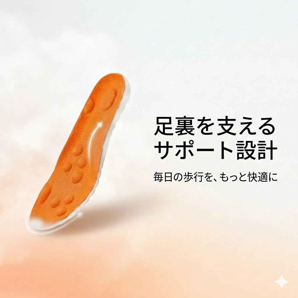 楽足インソール™｜足の疲れをやさしく軽減