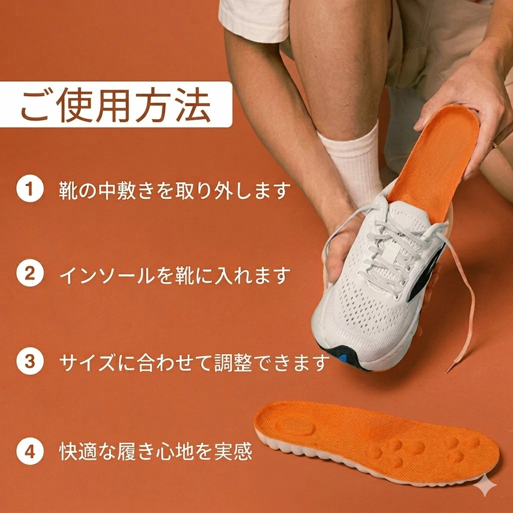 楽足インソール™｜足の疲れをやさしく軽減