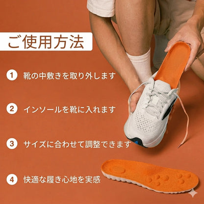 楽足インソール™｜足の疲れをやさしく軽減