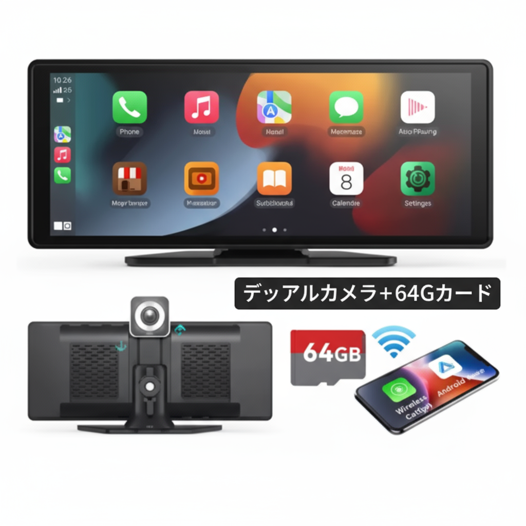10.26インチ CarPlay / Android Auto モニター